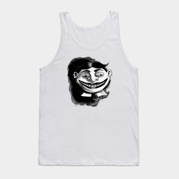 Creepy Smile Tank Top by LoudMouthThreads